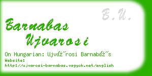 barnabas ujvarosi business card
